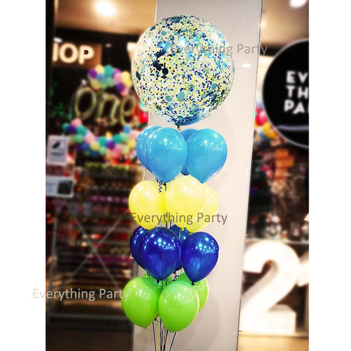 3ft Confetti Balloon with Latex Helium Balloon Bouquet - Everything Party