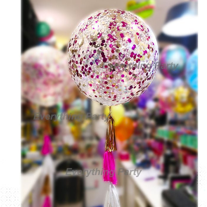 3ft Confetti Helium balloon with Tassels - Everything Party