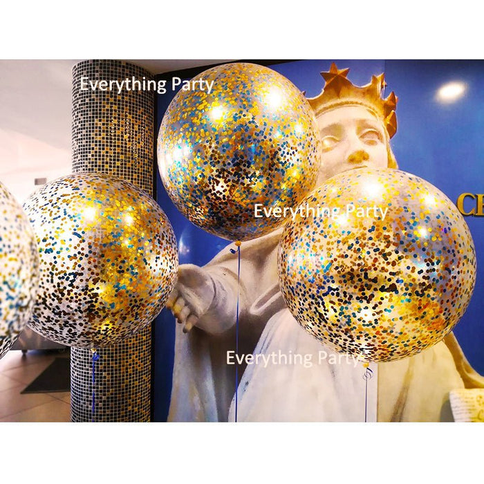 3ft Jumbo Helium Confetti Balloon Bouquet - Everything Party