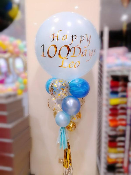 3ft Latex Balloon Arrangement With Vinyl Writing for 100 Days Baby Celebration - Everything Party