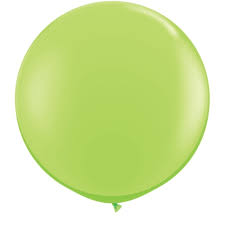 3ft Qualatex Plain Latex Balloon - Round Fashion Lime Green - Everything Party