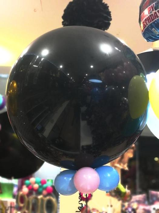 3ft Qualatex Plain Latex Balloon - Round Onyx Black - Everything Party