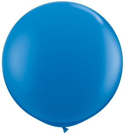 3ft Qualatex Plain Latex Balloon - Round Standard Dark Blue - Everything Party