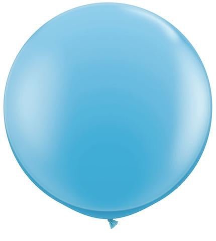3ft Qualatex Plain Latex Balloon - Round Standard Light Blue - Everything Party