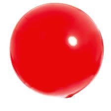 3ft Qualatex Plain Latex Balloon - Round Standard Red - Everything Party