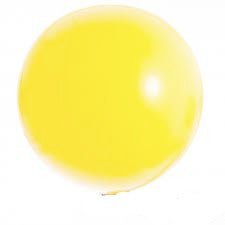3ft Qualatex Plain Latex Balloon - Round Standard Yellow - Everything Party