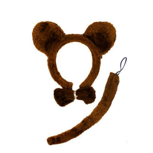 3pc Animal Dress Up Set - Dark Brown Bear - Everything Party