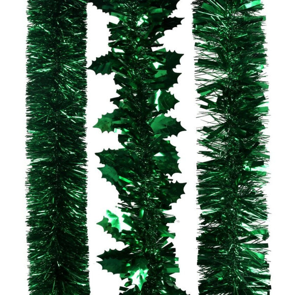 3pk Assorted Christmas 2m Tinsel - Green - Everything Party
