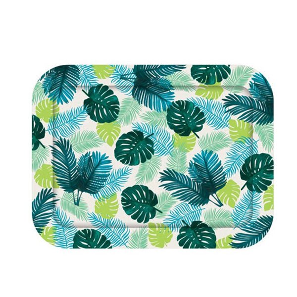 40cm Frankie & Me Bamboo Fibre Serving Tray Tropical - Everything Party