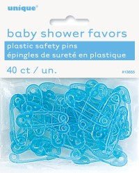 40pc Plastic Safety Pin - Blue - Everything Party
