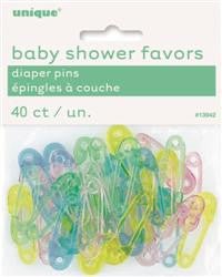 40pc Plastic Safety Pin - Multi - Everything Party