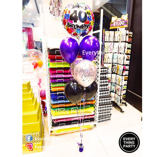 40th Birthday Helium Balloon Bouquet - Everything Party