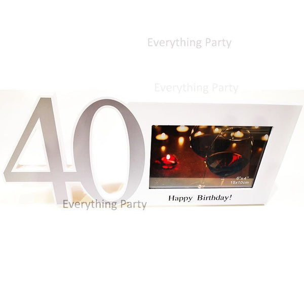40th Birthday Wooden Photo Frame - Everything Party