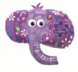 42" Birthday Elephant SuperShape Foil Balloon - Everything Party