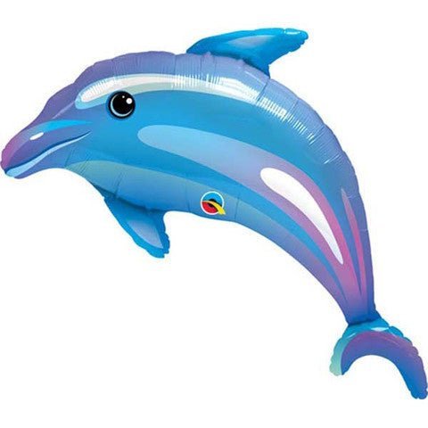 42" Blue Dolphin SuperShape Foil Balloon - Everything Party