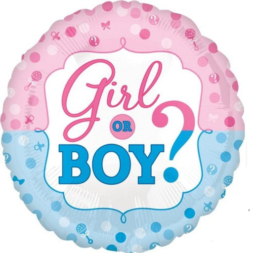 45cm Anagram Girl or Boy Gender Reveal Foil Balloon - Everything Party