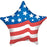 45cm Anagram Patriotic America Flag Star Shape Balloon - Everything Party