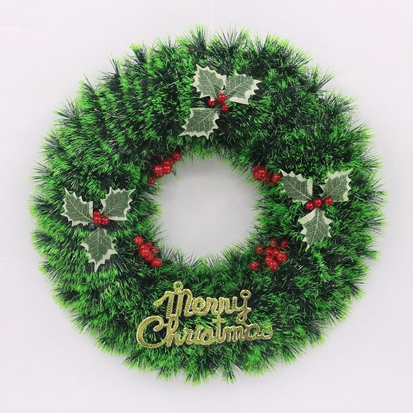 45cm Deluxe Green Christmas Wreath with Merry Christmas Sign - Everything Party