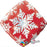 45cm Qualatex Holographic Snowflake Sparkles Red Foil Balloon - Everything Party