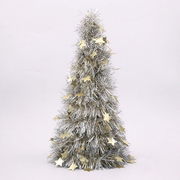 48cm Champagne Starburst Large Christmas Tinsel Tree - Everything Party