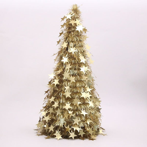 48cm Gold Starburst Large Christmas Tinsel Tree - Everything Party