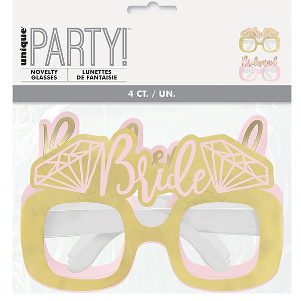 4pk Bride to Be Foil Cardboard Party Glasses - Everything Party