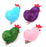 4pk Easter Craft Polystyrene Fabric Chickens With Clip - Everything Party