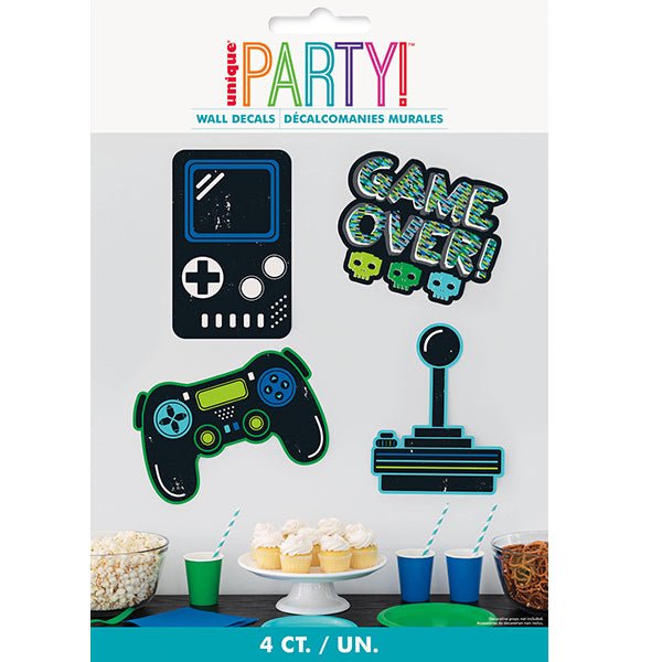 4pk Game Theme Birthday Cutouts Wall Decoration - Everything Party