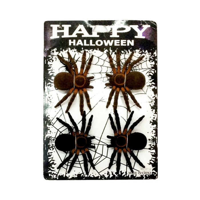 4pk Halloween Fuzzy Spiders - Everything Party