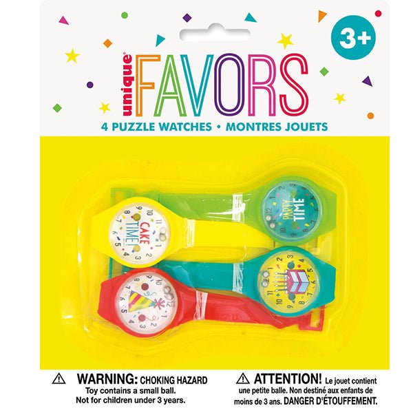 4pk Puzzle Toy Watches Party Favors - Everything Party