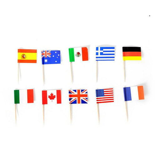 50pk Around the World Flags Toothpicks - Everything Party