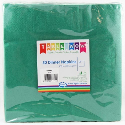 50pk Dinner Napkins - Green - Everything Party