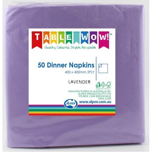 50pk Dinner Napkins - Lavender - Everything Party