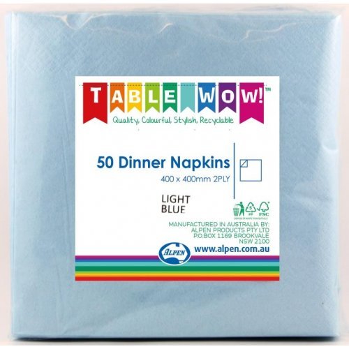 50pk Dinner Napkins - Light Blue - Everything Party