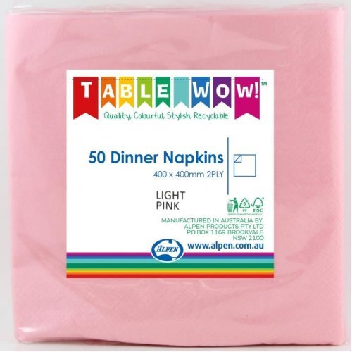 50pk Dinner Napkins - Light Pink - Everything Party