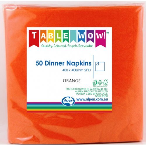 50pk Dinner Napkins - Orange - Everything Party