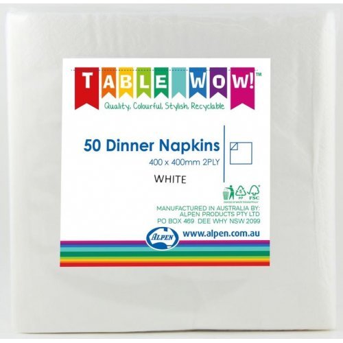 50pk Dinner Napkins - White - Everything Party