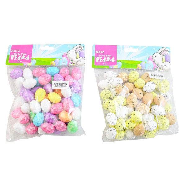50pk Easter Craft Foam Eggs Assorted Colour - Everything Party