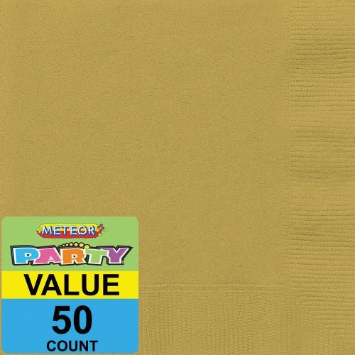 50pk Napkins - Gold - Everything Party