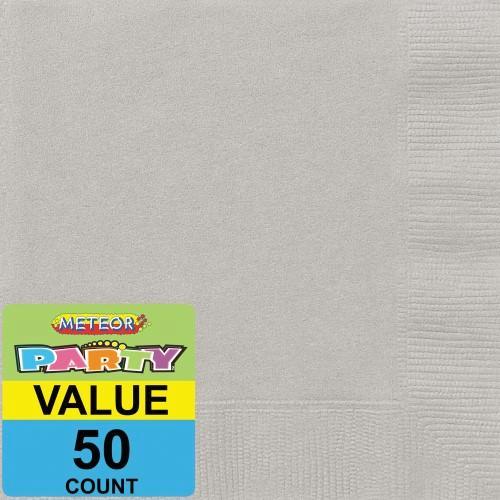 50pk Napkins - Silver - Everything Party