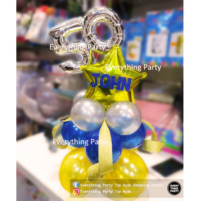 50th Birthday Table Balloon Arrangement - Everything Party