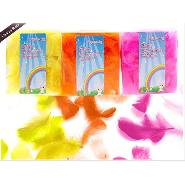 5g Coloured Easter Feather Pack - Everything Party