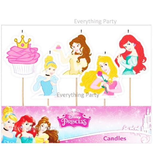 5pk Disney Princess Birthday Candles - Everything Party