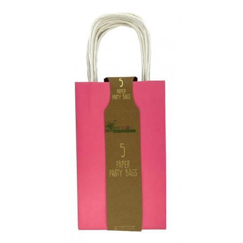 5pk Fuchsia Pink Paper Party Gift Bags - Everything Party