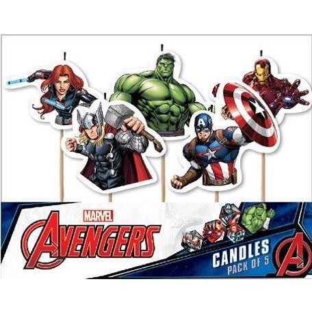 5pk Marvel Avengers Birthday Candles - Everything Party