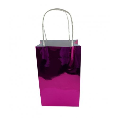5pk Metallic Pink Paper Party Gift Bags - Everything Party
