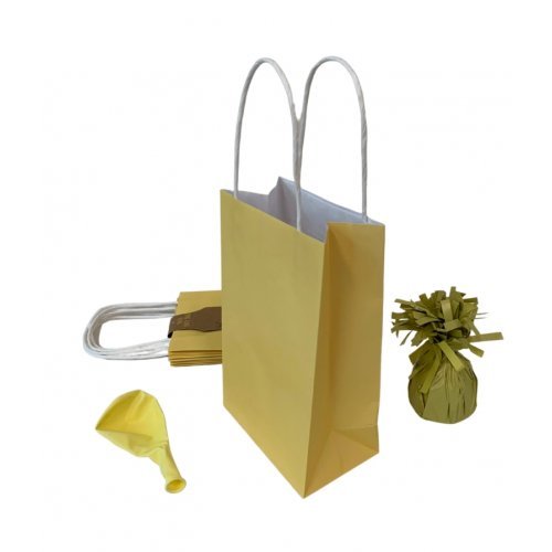 5pk Pastel Yellow Paper Party Gift Bags - Everything Party