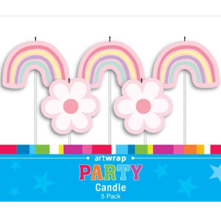 5pk Rainbow Party Candles - Everything Party