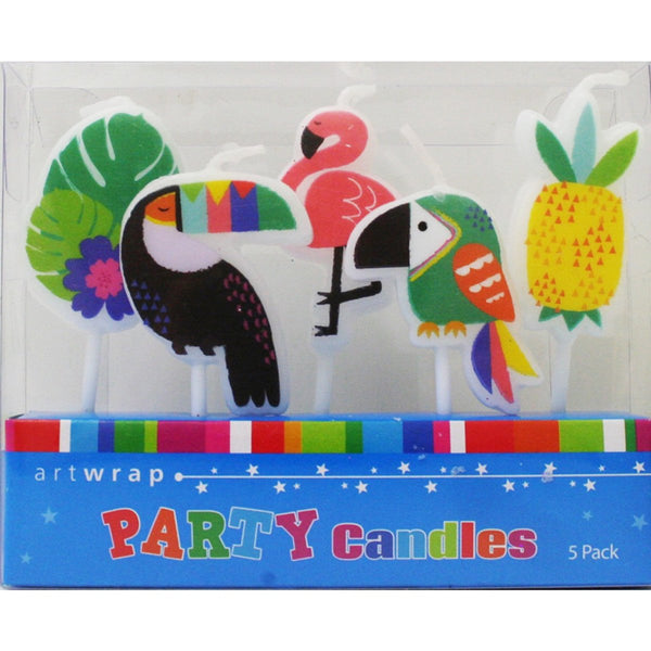 5pk Tropical Party Candles - Everything Party