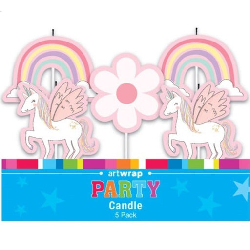 5pk Unicorn Party Candles - Everything Party